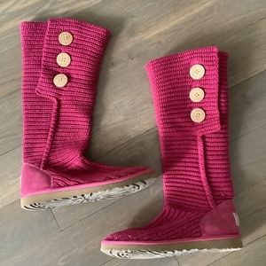Ugg size 8 Pink Cardy boots